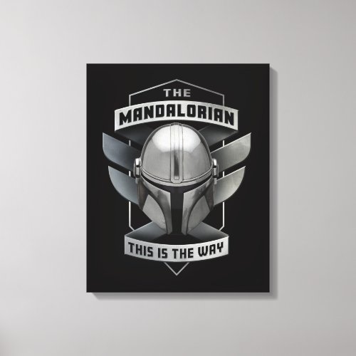 The Mandalorian  This Is The Way Helmet Badge Canvas Print