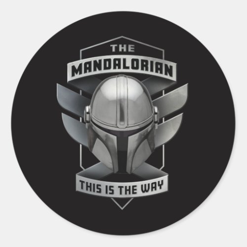 The Mandalorian  This Is The Way Helmet Badge Classic Round Sticker