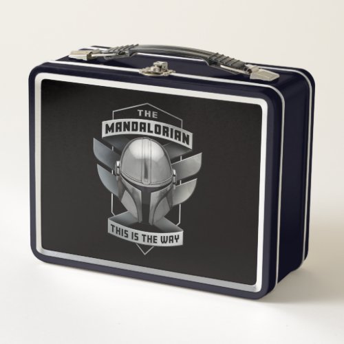 The Mandalorian  This Is The Way Helmet Badge Metal Lunch Box