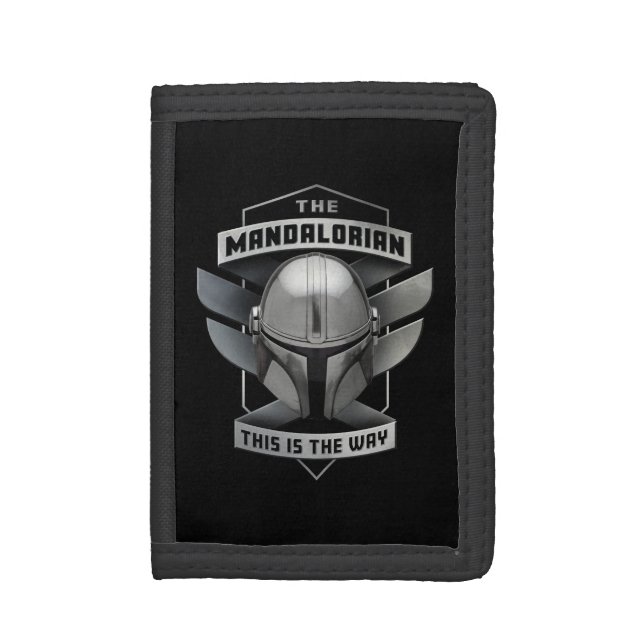 The Mandalorian | This Is The Way Helmet Badge Trifold Wallet (Front Vertical)