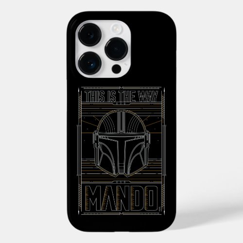 The Mandalorian This is the Way Helmet Line Art Case_Mate iPhone 14 Pro Case