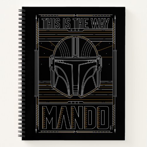 The Mandalorian This is the Way Helmet Line Art Notebook