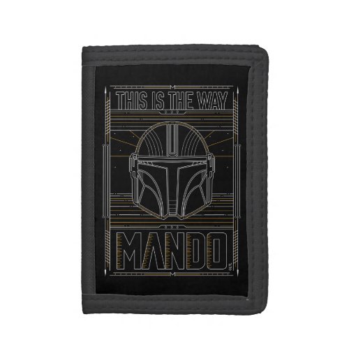 The Mandalorian This is the Way Helmet Line Art Trifold Wallet