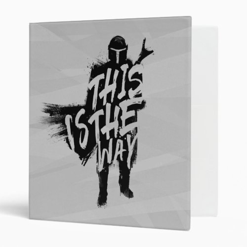 The Mandalorian  This Is The Way Ink Silhouette 3 Ring Binder