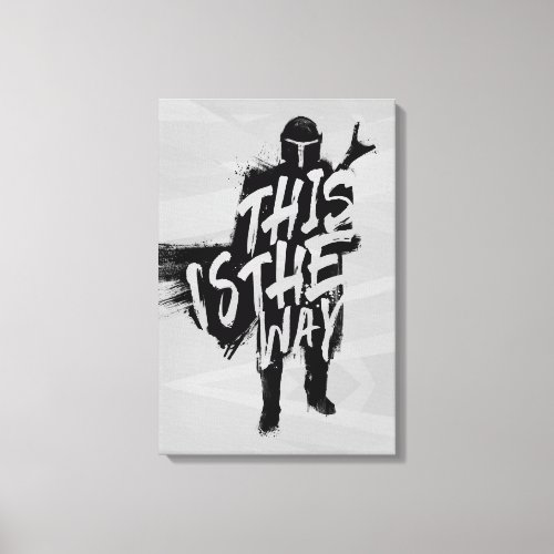 The Mandalorian  This Is The Way Ink Silhouette Canvas Print
