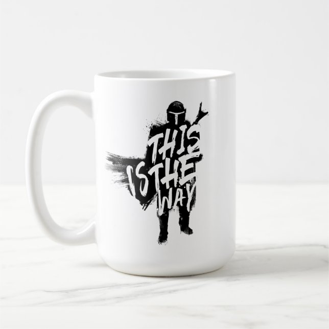The Mandalorian | This Is The Way Ink Silhouette Coffee Mug (Left)