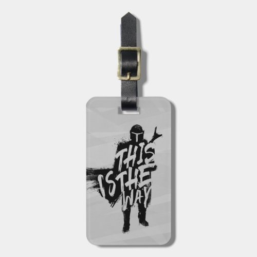 The Mandalorian  This Is The Way Ink Silhouette Luggage Tag