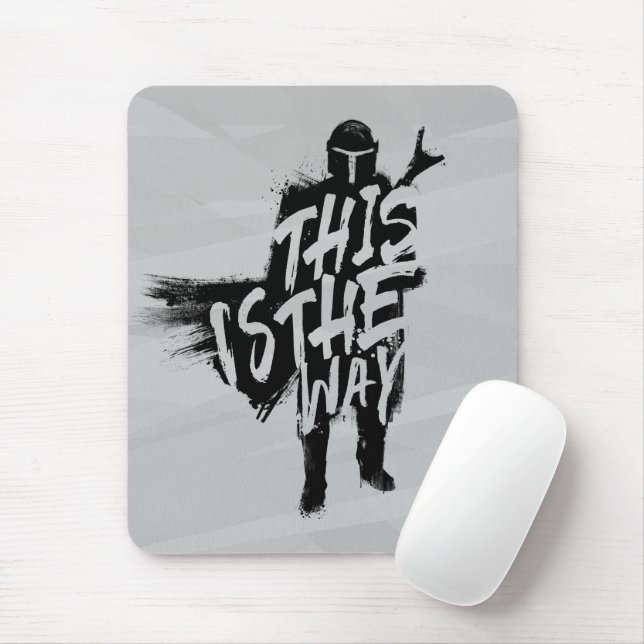 The Mandalorian | This Is The Way Ink Silhouette Mouse Pad (With Mouse)