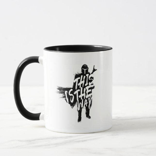 The Mandalorian | This Is The Way Ink Silhouette Mug (Left)