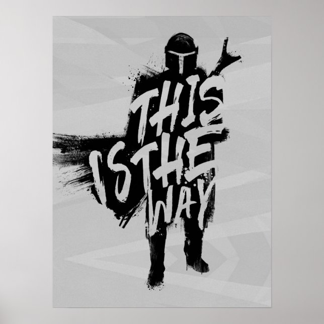 The Mandalorian | This Is The Way Ink Silhouette Poster (Front)