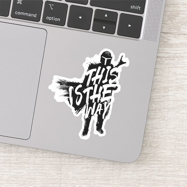 The Mandalorian | This Is The Way Ink Silhouette Sticker (Detail)