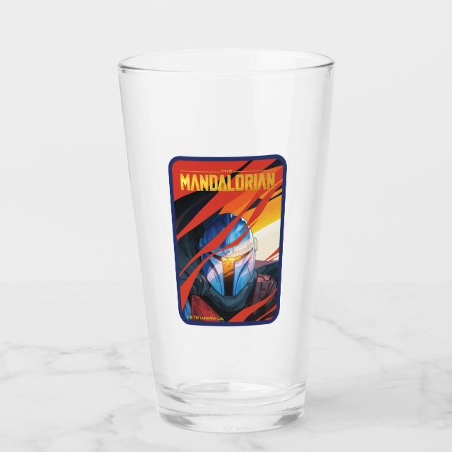 The Mandalorian Through Red Flames Glass (Front)