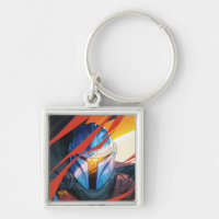 The Mandalorian Through Red Flames Keychain