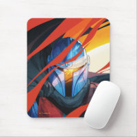 The Mandalorian Through Red Flames Mouse Pad