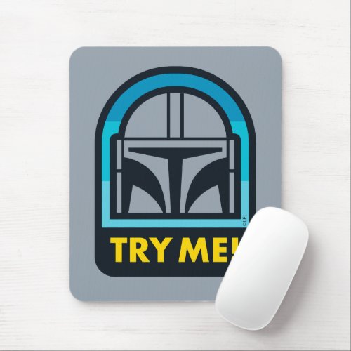 The Mandalorian Try Me Helmet Icon Mouse Pad