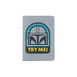 The Mandalorian "Try Me" Helmet Icon Passport Holder