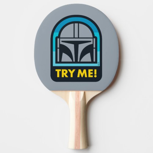 The Mandalorian Try Me Helmet Icon Ping Pong Paddle