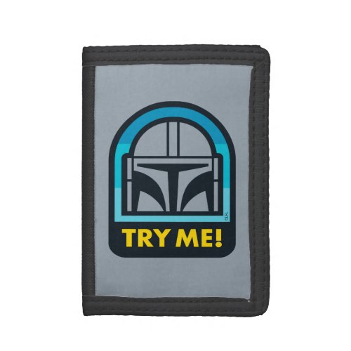 The Mandalorian Try Me Helmet Icon Trifold Wallet