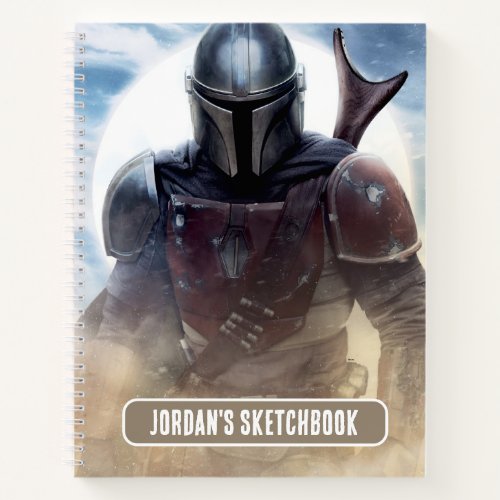 The Mandalorian Walking Through Desert Drawing Notebook