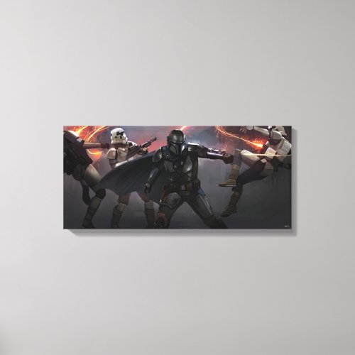 The Mandalorian  Whistling Birds Attack Canvas Print