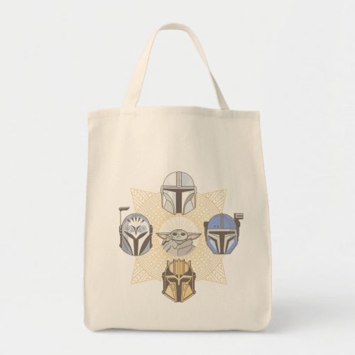 The Mandalorians  Grogu Celestial Line Art Tote Bag