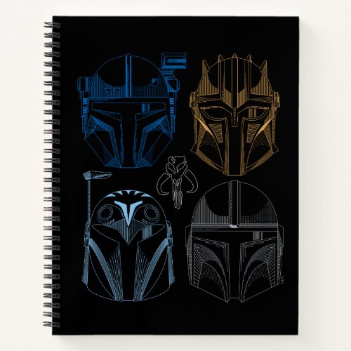 The Mandalorians Helmet Line Art Notebook
