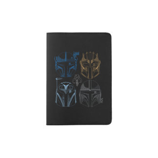 The Mandalorians Helmet Line Art Passport Holder