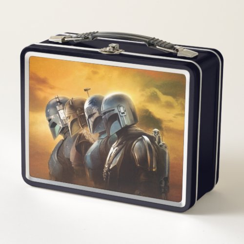 The Mandalorians Lined Up Illustration Metal Lunch Box