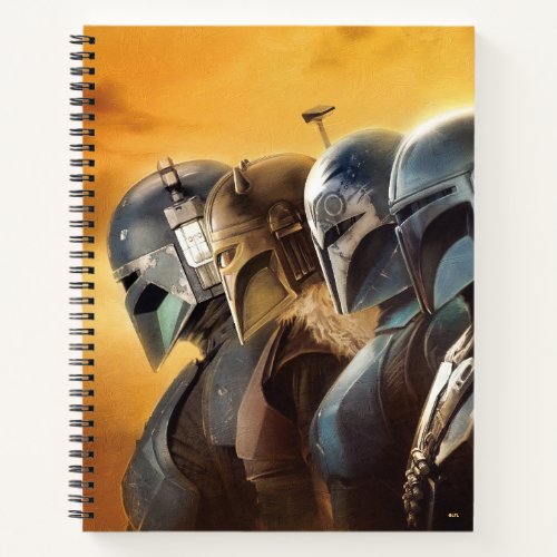 The Mandalorians Lined Up Illustration Notebook