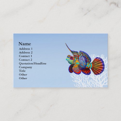 The Mandarin Goby Dragonet Fish Business Card