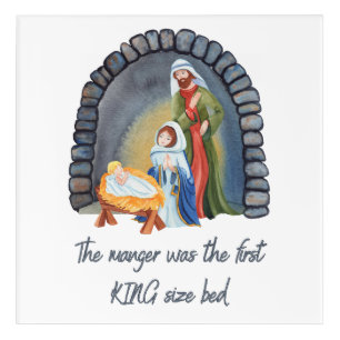 The Manger is the First King size bed Acrylic Print