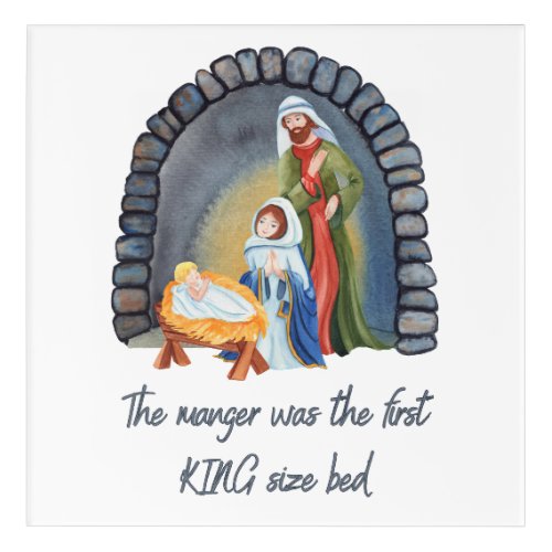 The Manger is the First King size bed Acrylic Print