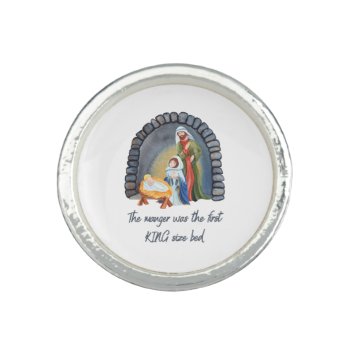 The Manger Is The First King Size Bed Ring by FaithoverFear73 at Zazzle