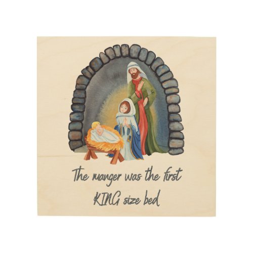 The Manger is the First King size bed Wood Wall Art