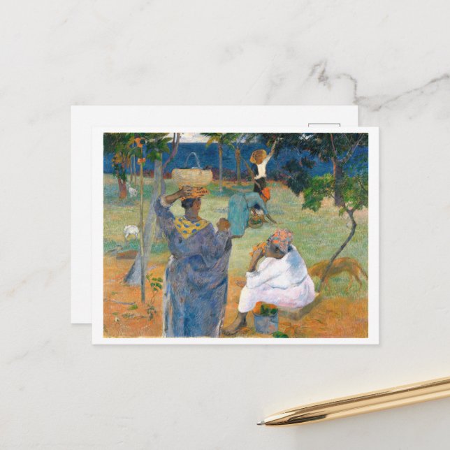 The Mango Trees, Martinique 1887,  by Paul Gauguin Postcard (Front/Back In Situ)