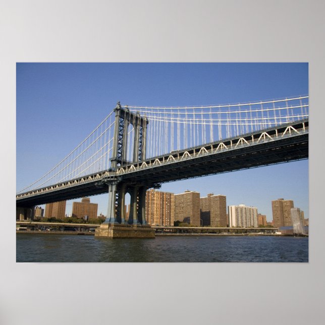 The Manhattan Bridge spanning the East River 2 Poster (Front)