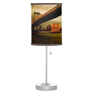 The Manhattan bridge view from Brooklyn side (NYC) Table Lamp