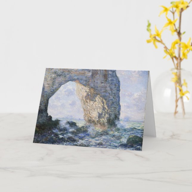 The Manneporte  by Claude Monet Card (Yellow Flower)