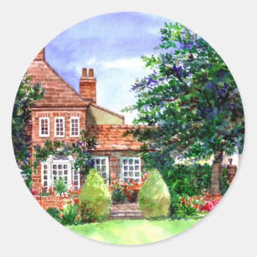 The Manor House Heslington York Classic Round Sticker