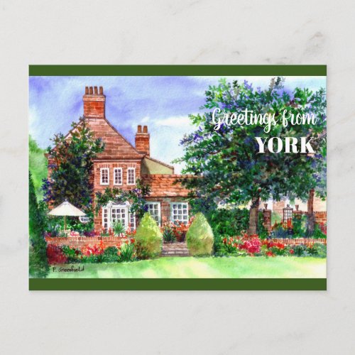 The Manor House Heslington York England Postcard