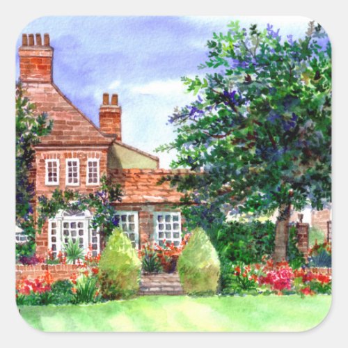 The Manor House Heslington York Square Sticker