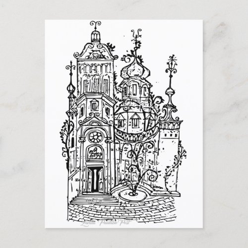 THE MANOR HOUSE    Paintable Post Cards Postcard