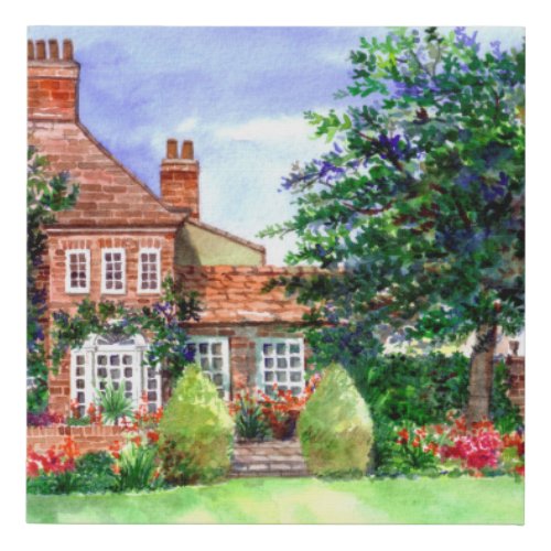 The Manor House York England by Farida Greenfield  Faux Canvas Print