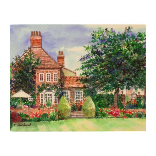 The Manor House York England by Farida Greenfield  Wood Wall Art