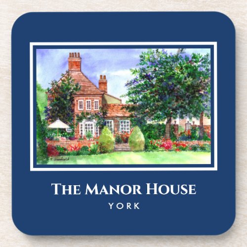 The Manor House York England Country Garden Beverage Coaster