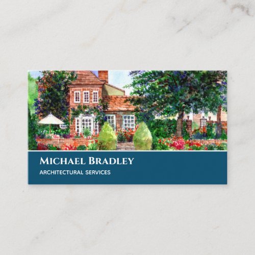 The Manor House York Watercolor Architectural Business Card