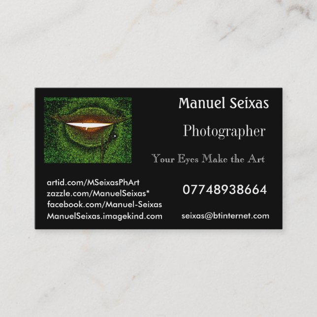The Manuel Seixas Business Card (Front)