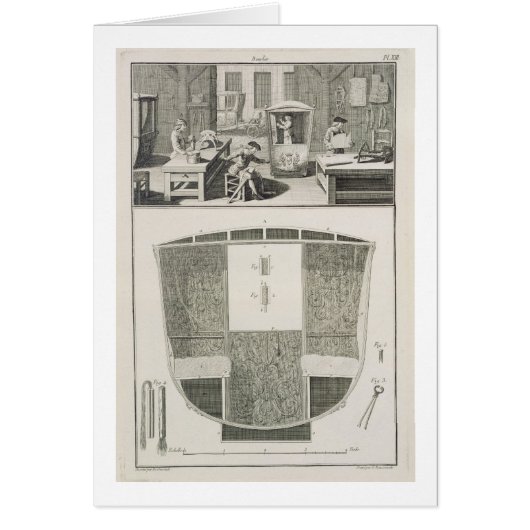 The manufacture of a sedan chair in a coachbuilder (Front)