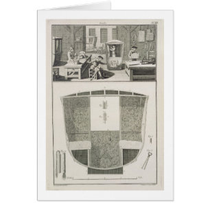 The manufacture of a sedan chair in a coachbuilder cards