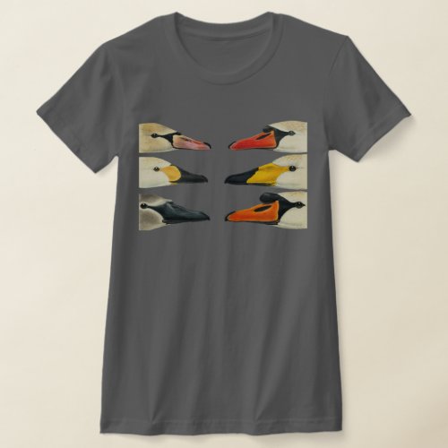 The many Bird Faces of a Swan T_Shirt